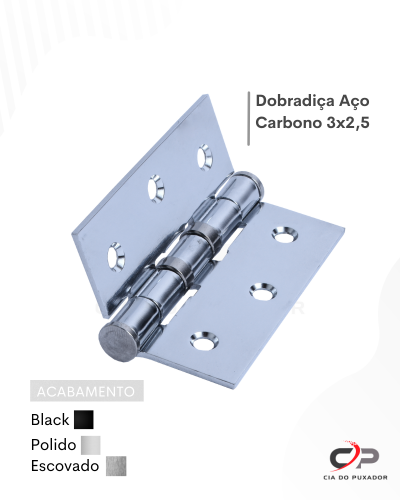 DOBRADIÇA AÇO CARBONO